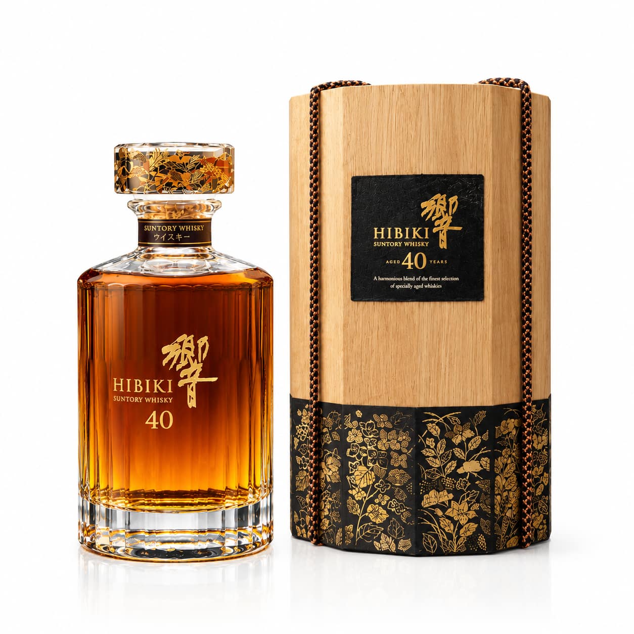 Hibiki 40 Years Old rare Japanese whisky in Kagami Crystal decanter