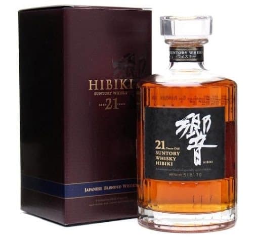 Hibiki 21 Year Old Suntory Japanese Blended Whisky Bottle with Box